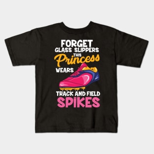 Sporty Woman Princess Wear Spikes Funny Kids T-Shirt